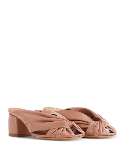 Forte Forte Forte_forte Women's Crossover Leather Block Heel Sandals In Brown