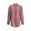 Forte Forte Chaonette Print Shirt In Bordeaux