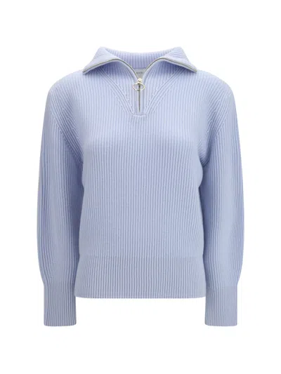 Forte Forte Blue Wool Oves Aries Sweatshirt In Purple
