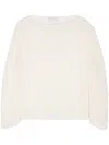 Forte Forte Drop-shoulder Brushed Jumper In White