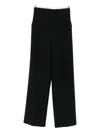 Forte Forte High Waist Wide Leg Trousers With Pockets In Black