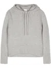 Forte Forte Wool Knitted Hoodie In Grey