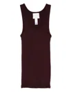 Forte Forte Forte_forte Wool Ribbed American Tank Top Clothing In Brown