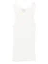Forte Forte Wool Ribbed American Tank Top In White