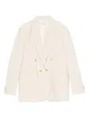 Forte Forte Double-breasted Button Jacket In White