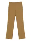 Forte Forte Wool Viscose Twill Regular Waist Pants In Brown