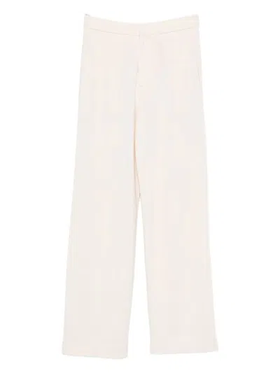 Forte Forte Forte_forte Wool High Waist Pants Clothing In White