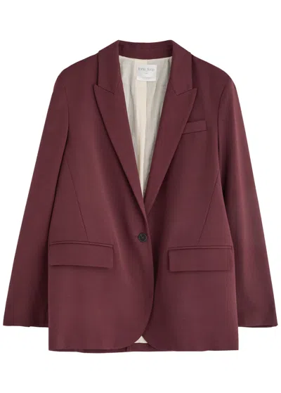 Forte Forte Forte_forte Woven Blazer In Burgundy