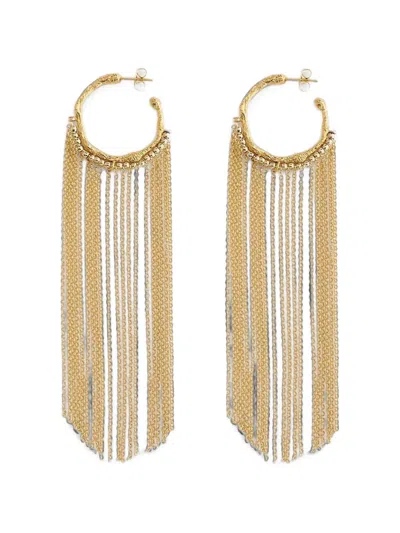 Forte Forte Fringe Hoop Earrings In Gold