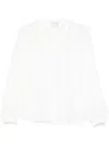 Forte Forte Crochet-panel Long-sleeve Blouse In White