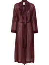 Forte Forte Fringed-detailing Coat In Red