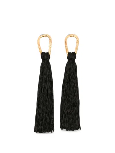 Forte Forte Fringed Earrings In Black