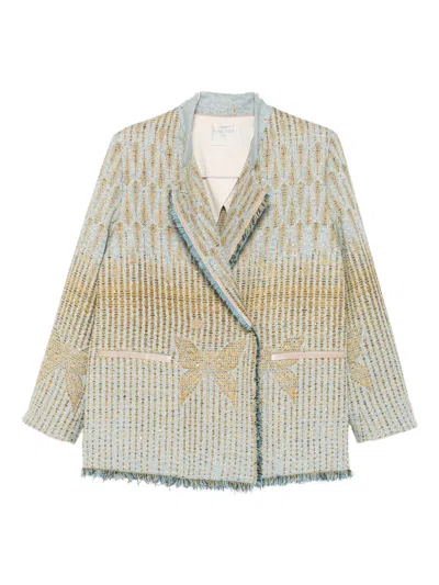 FORTE FORTE FRINGED-EDGES BLAZER