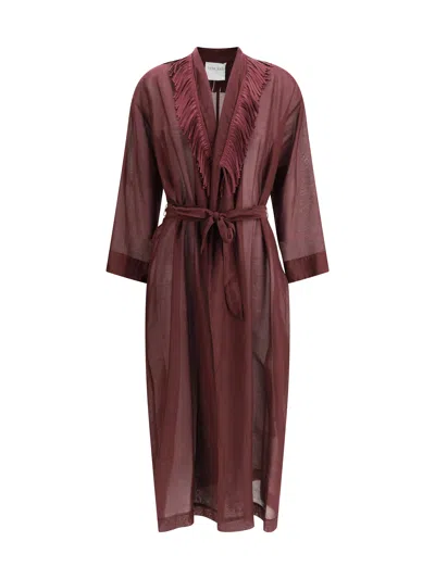 Forte Forte Fringed Long Dress In Red