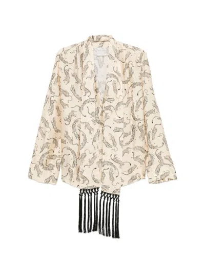Forte Forte Fringed Shirt In Neutral