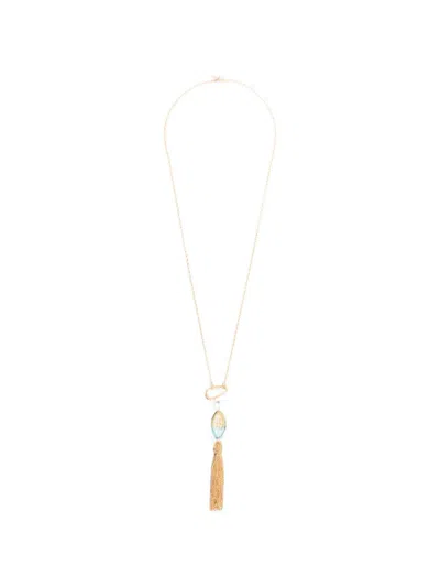 Forte Forte Fringes Necklace In Green