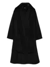 Forte Forte Funnel-neck Coat In Black