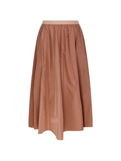 Forte Forte Gathered Skirt In Brown