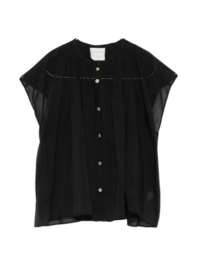 Forte Forte Gathered-detail Blouse In Black