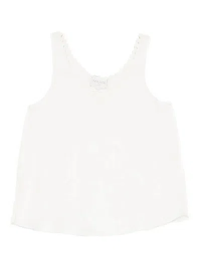 Forte Forte Gauze Embroidery Top In White