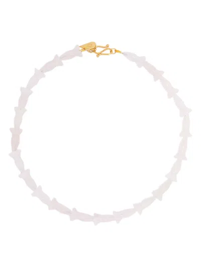 Forte Forte Gemstone-flowers Necklace In Pink