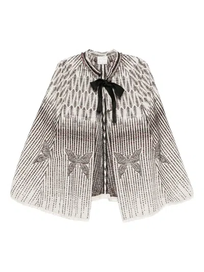 FORTE FORTE GEOMETRIC-PATTERN BOW JACKET