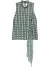 Forte Forte Geometric-print Top In Green