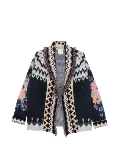 Forte Forte Geometric-pattern Cardigan In Multi