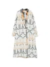 Forte Forte Samarcanda Embroidered Jacquard Long Coat In White