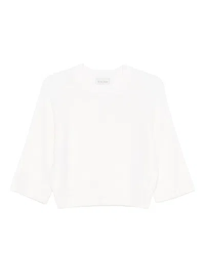 Forte Forte Giglio Merinos English Rib Crewneck In White