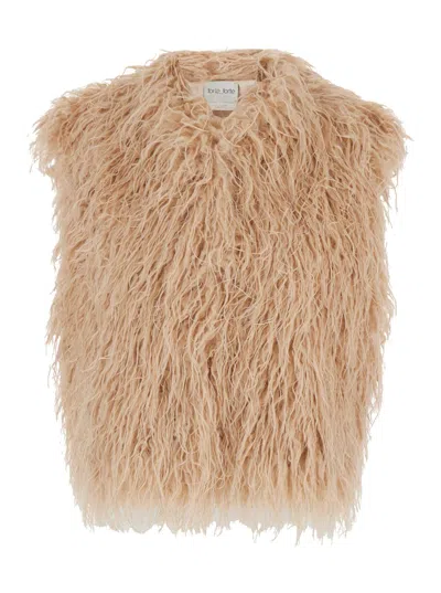 Forte Forte Gilet Eco Fur In Brown