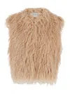 Forte Forte Shaggy Faux-fur Vest In Pink