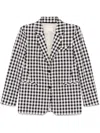 Forte Forte Gingham-check Blazer In Black
