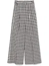 Forte Forte Gingham Check Trousers In Neutrals
