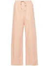Forte Forte Grid-print Cotton Trousers In Brown