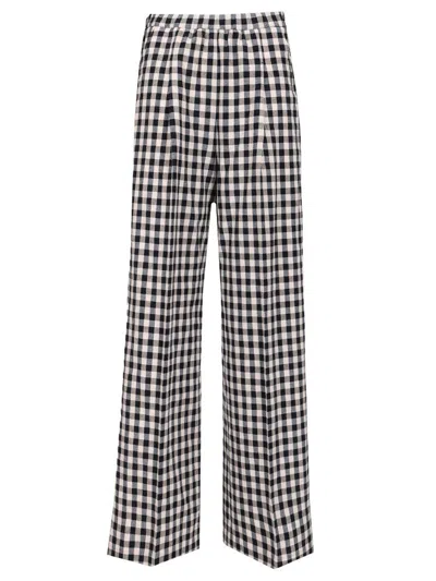 Forte Forte Gingham Wide Leg Pants In Multi