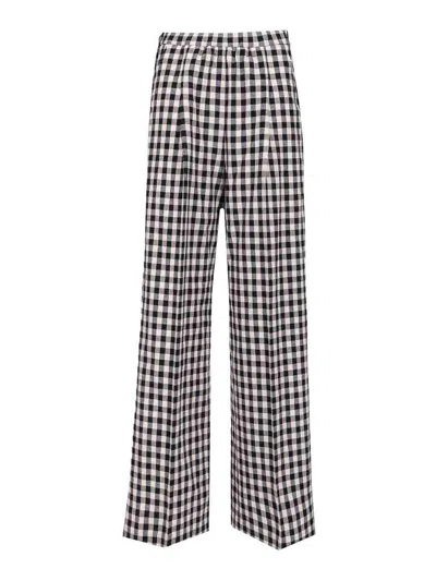 Forte Forte Gingham Wide Leg Pants In Multi