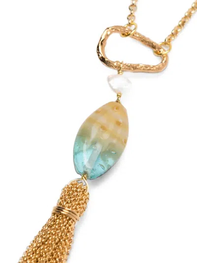 Forte Forte Glass-bead Tassel Necklace In Gold