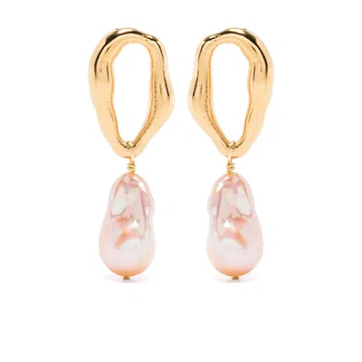 Forte Forte Gold Neutral Earrings In Gold/neutrals