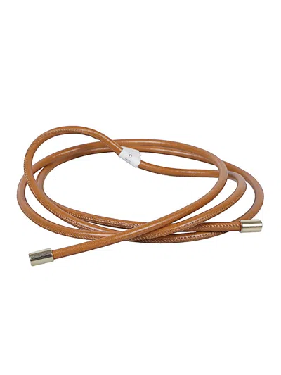 FORTE FORTE WOMEN GOLDEN BROWN TUBULAR BELT, ONESIZE LUXURY BELTS FOR WOMEN DARVEYS