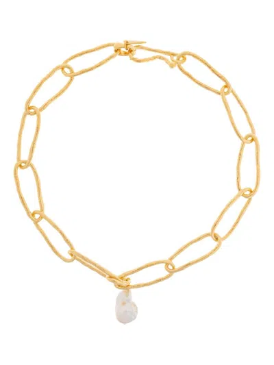 FORTE FORTE GOLDEN PEARL CHAIN NECKLACE
