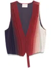 Forte Forte Gradient-effect Vest In 红色