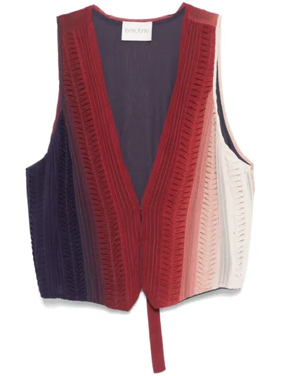 Forte Forte Gradient-effect Vest In 红色