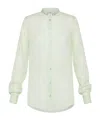 Forte Forte Granddadcollar Shirt In Voile In Green