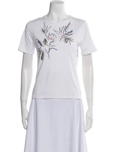 Pre-owned Forte Forte Graphic Print Crew Neck T-shirt In Neutral