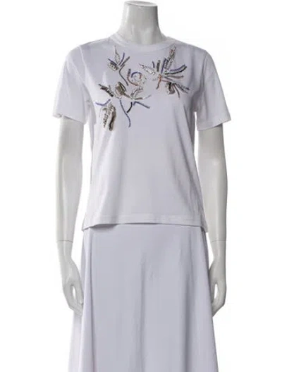 Pre-owned Forte Forte Graphic Print Crew Neck T-shirt W/ Tags In White