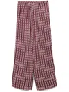 Forte Forte Graphic-print Palazzo Trousers In Red
