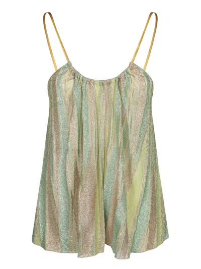 Forte Forte Green Lurex Jacquard Top