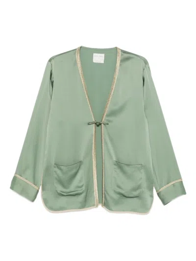 FORTE FORTE GREEN SOLID BLAZER