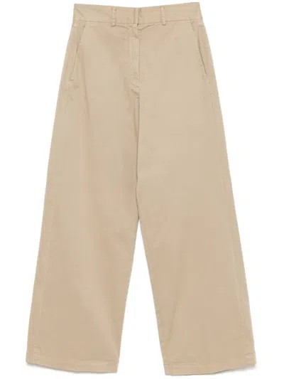Forte Forte Grey Gabardine Trousers In Pink